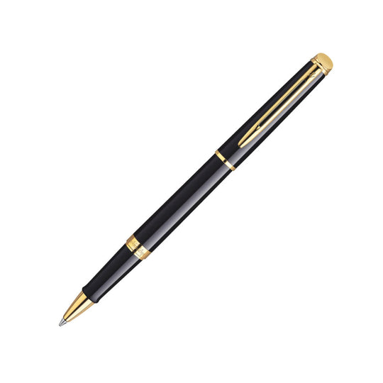Waterman Hemisphere Rollerball Pen in Black with Gold Trim