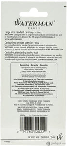 Waterman Ink Cartridges in Serenity Blue - Pack of 8 Fountain Pen Cartridges