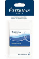 Waterman Ink Cartridges in Serenity Blue - Pack of 8 Fountain Pen Cartridges