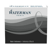 Waterman Mini Ink Cartridges in Intense Black - Pack of 6