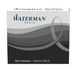 Waterman Mini Ink Cartridges in Intense Black - Pack of 6
