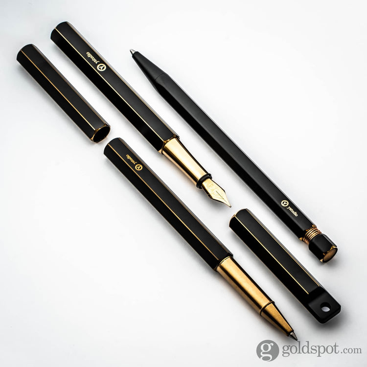 ystudio Brassing Ballpoint Pen in Black Ballpoint Pen