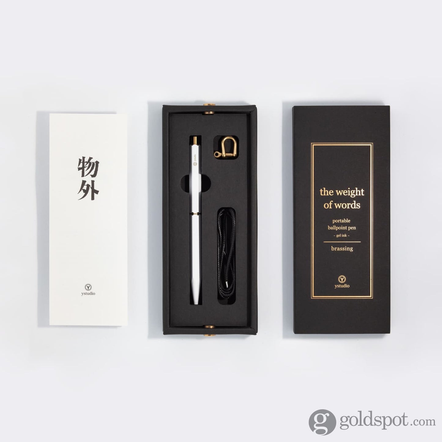 ystudio Brassing Ballpoint Pen in White Pencil