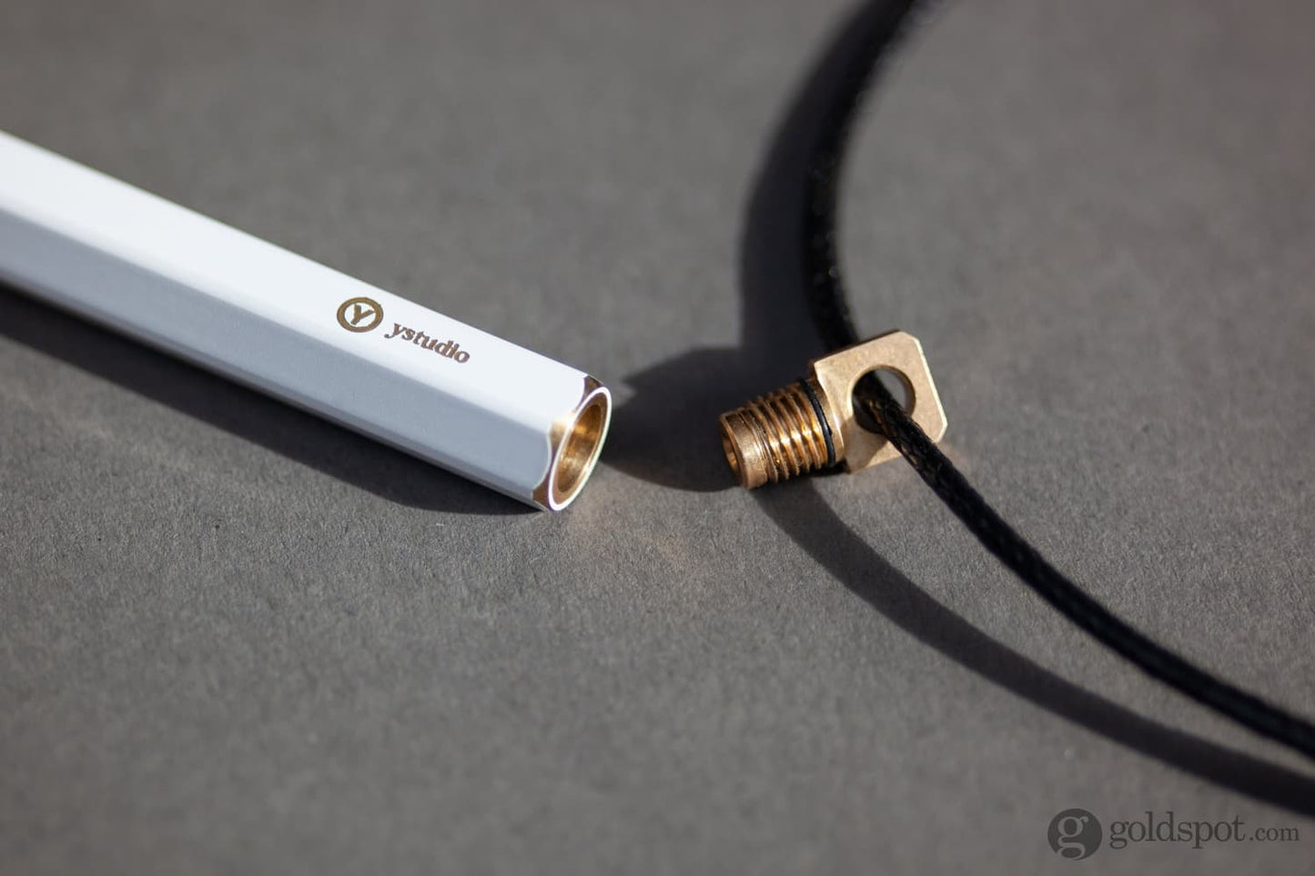 ystudio Brassing Ballpoint Pen in White Pencil