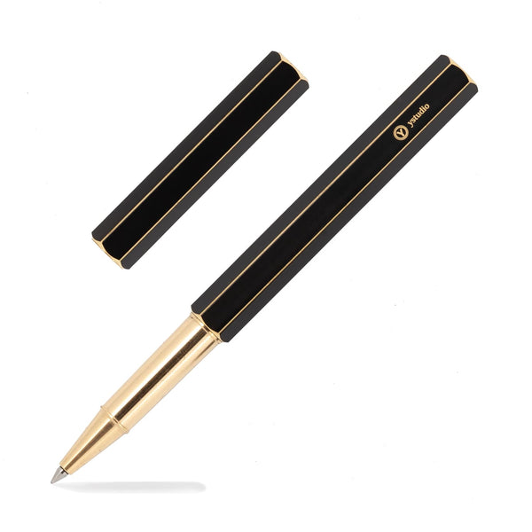 ystudio Brassing Rollerball Pen in Black Mechanical Pencil