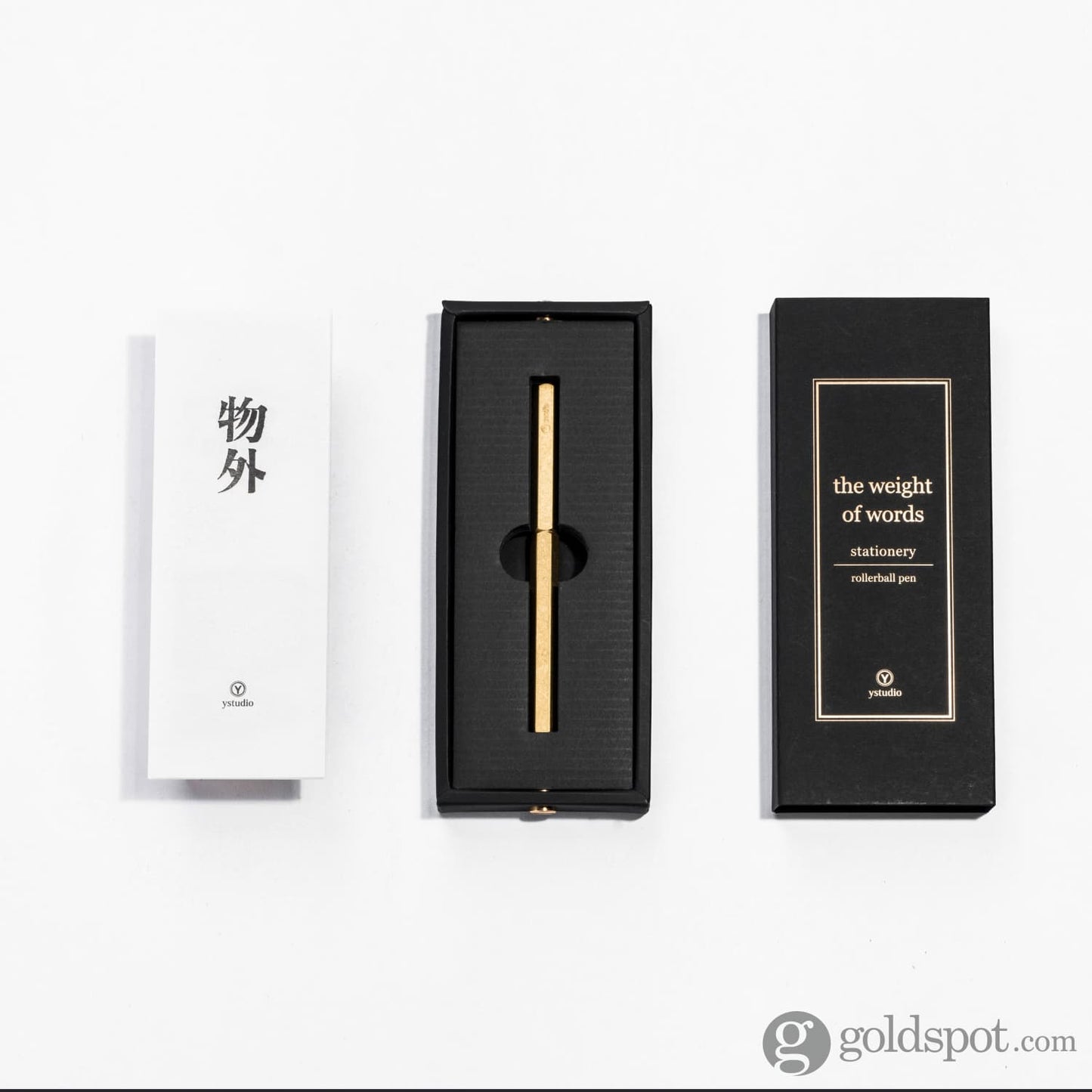 ystudio Classic Rollerball Pen in Brass Mechanical Pencil