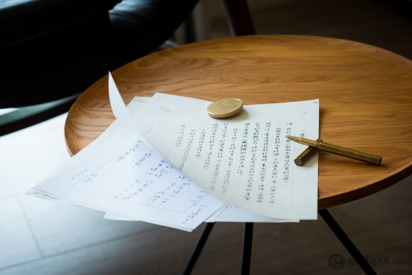 ystudio Classic Rollerball Pen in Brass Mechanical Pencil