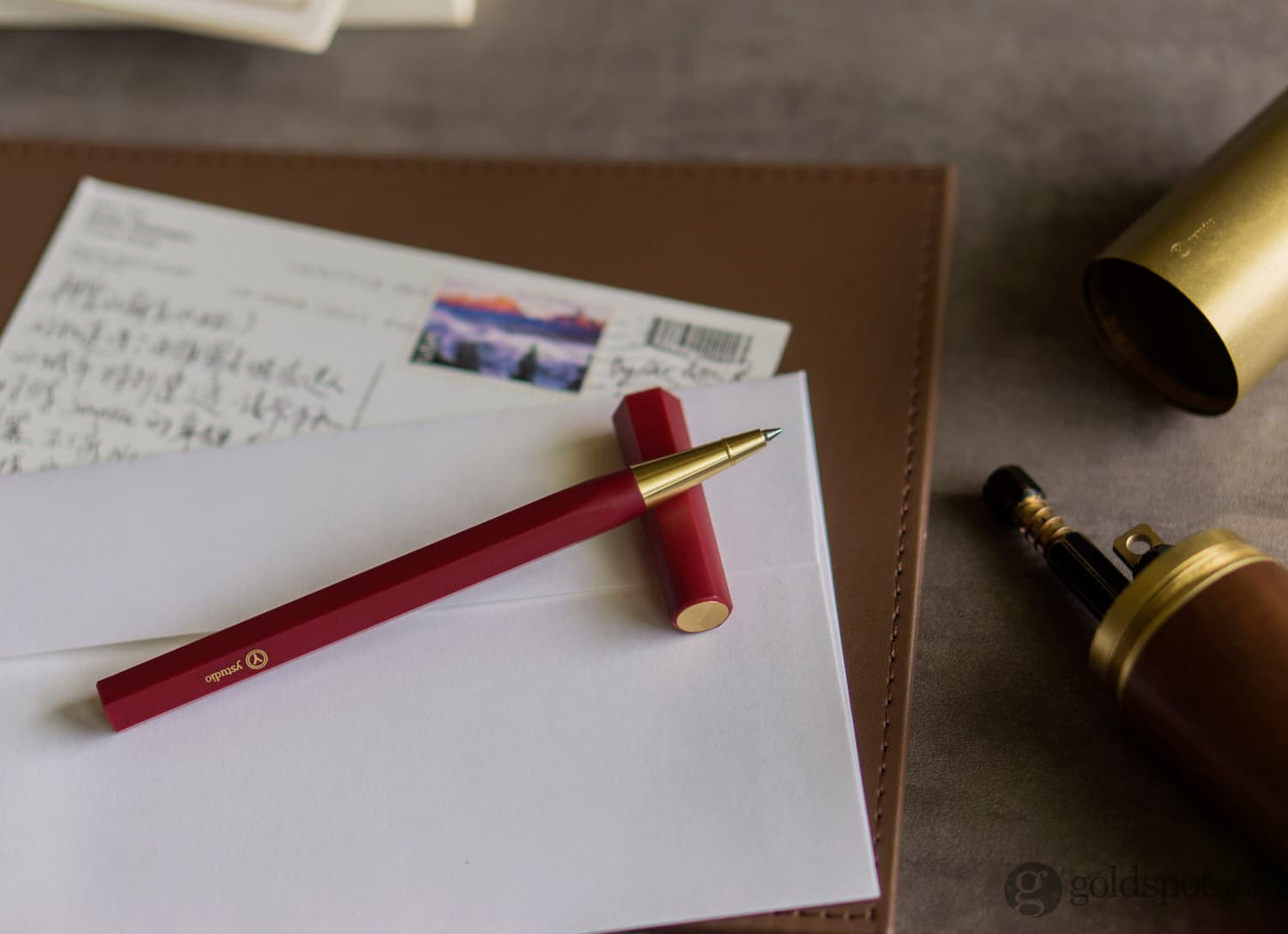 ystudio Resin Rollerball Pen in Red Rollerball Pen