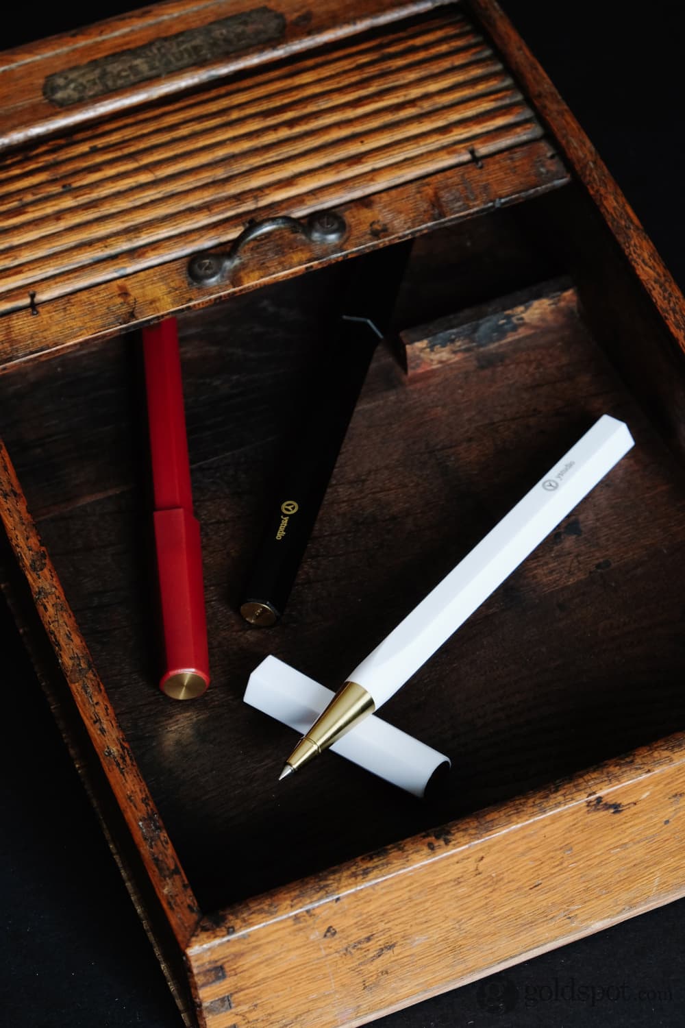 ystudio Resin Rollerball Pen in White Rollerball Pen